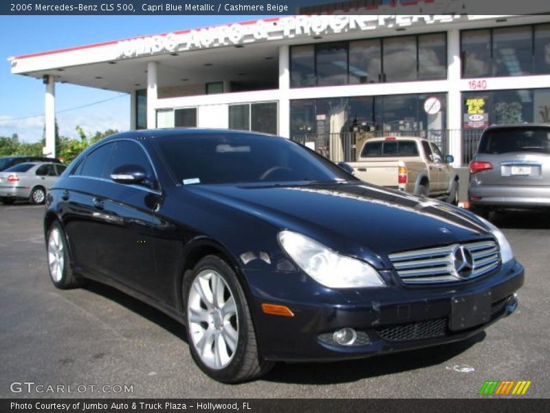 Capri Blue Metallic / Cashmere Beige 2006 Mercedes-Benz CLS 500