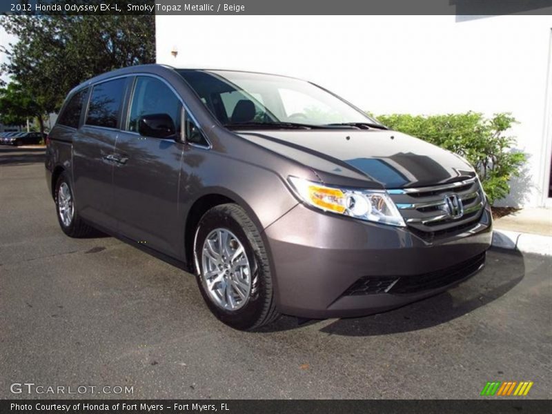 Smoky Topaz Metallic / Beige 2012 Honda Odyssey EX-L