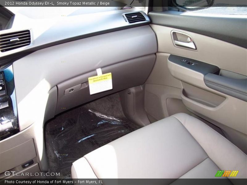 Smoky Topaz Metallic / Beige 2012 Honda Odyssey EX-L