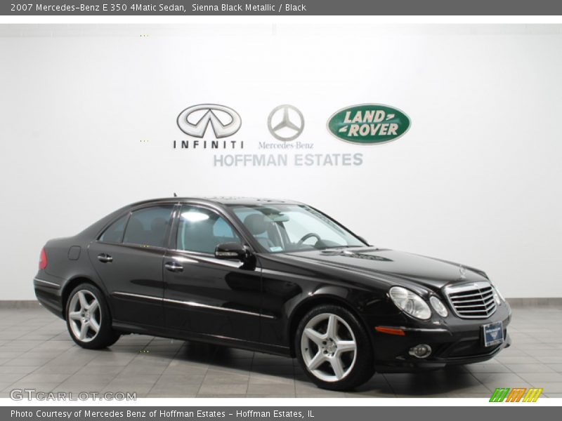 Sienna Black Metallic / Black 2007 Mercedes-Benz E 350 4Matic Sedan