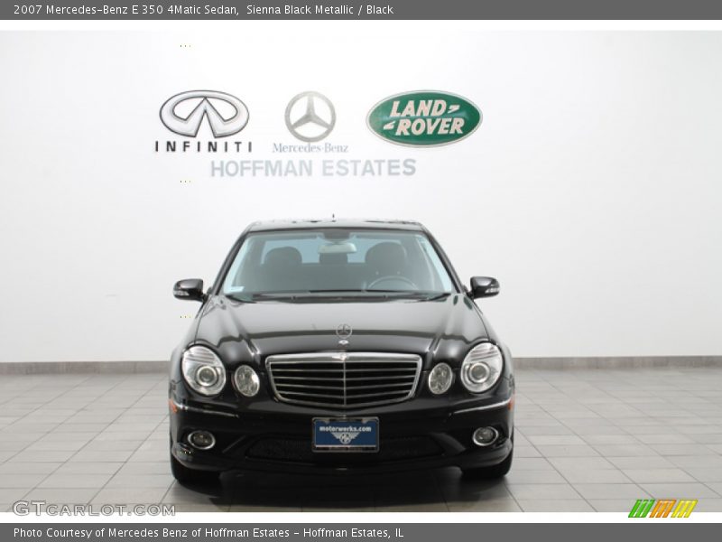 Sienna Black Metallic / Black 2007 Mercedes-Benz E 350 4Matic Sedan