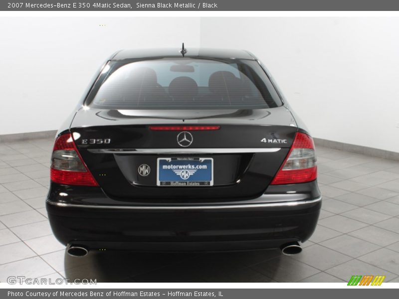 Sienna Black Metallic / Black 2007 Mercedes-Benz E 350 4Matic Sedan
