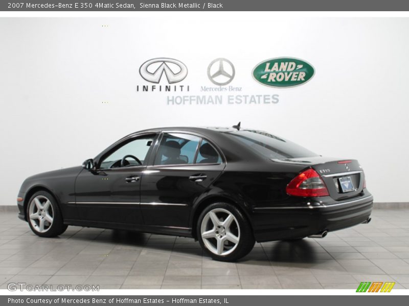 Sienna Black Metallic / Black 2007 Mercedes-Benz E 350 4Matic Sedan
