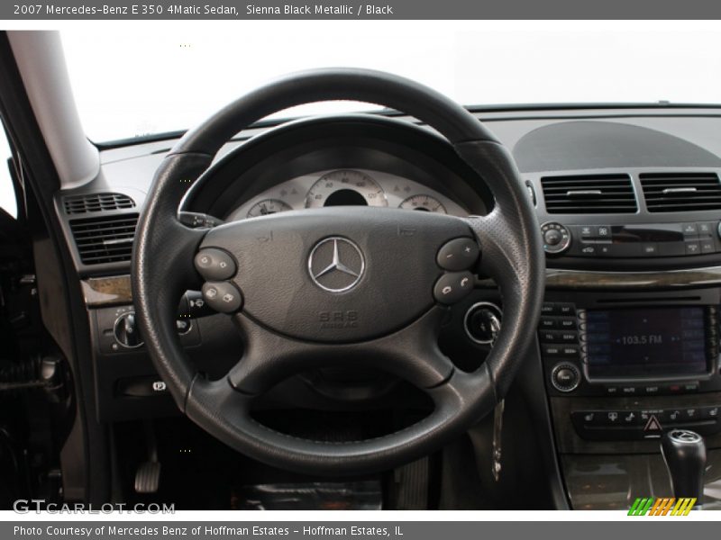 Sienna Black Metallic / Black 2007 Mercedes-Benz E 350 4Matic Sedan