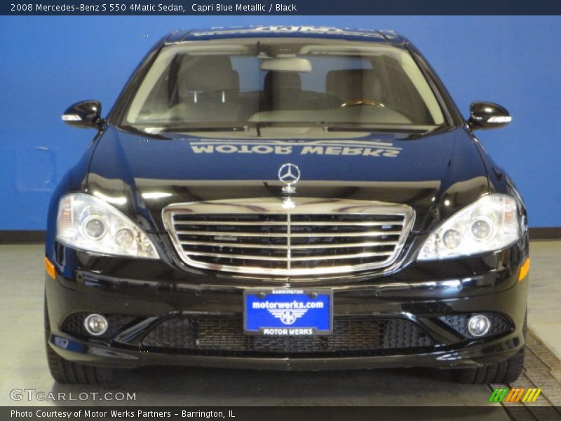 Capri Blue Metallic / Black 2008 Mercedes-Benz S 550 4Matic Sedan