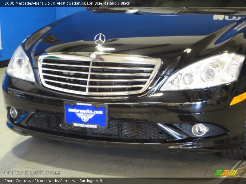 Capri Blue Metallic / Black 2008 Mercedes-Benz S 550 4Matic Sedan