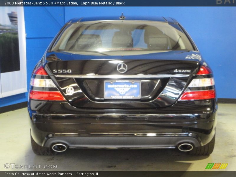 Capri Blue Metallic / Black 2008 Mercedes-Benz S 550 4Matic Sedan