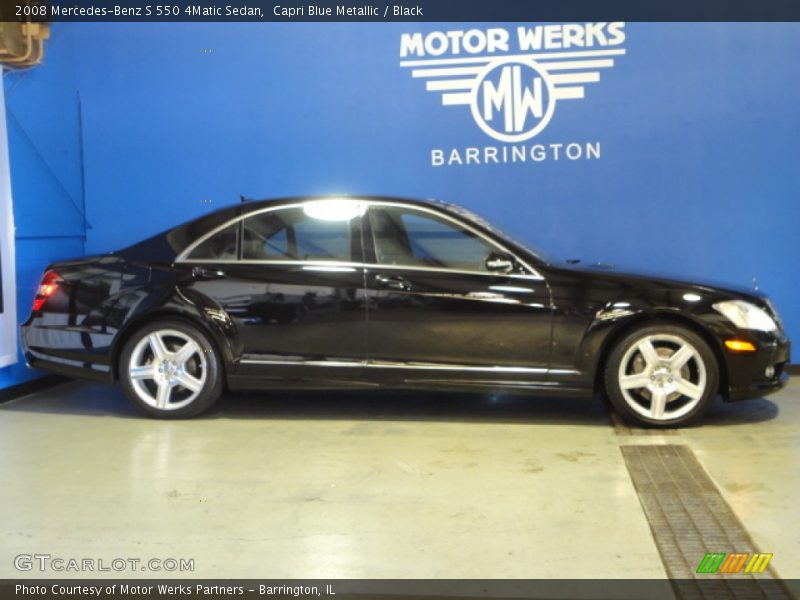 Capri Blue Metallic / Black 2008 Mercedes-Benz S 550 4Matic Sedan