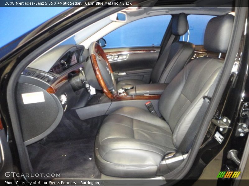 Capri Blue Metallic / Black 2008 Mercedes-Benz S 550 4Matic Sedan