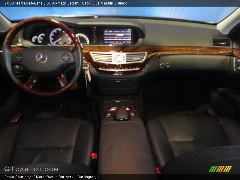 Capri Blue Metallic / Black 2008 Mercedes-Benz S 550 4Matic Sedan