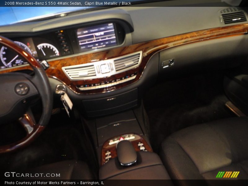 Capri Blue Metallic / Black 2008 Mercedes-Benz S 550 4Matic Sedan