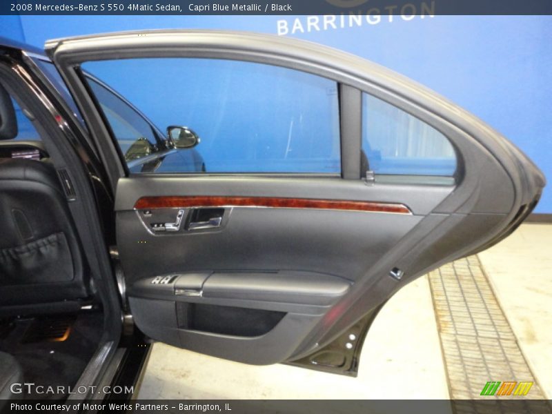 Capri Blue Metallic / Black 2008 Mercedes-Benz S 550 4Matic Sedan