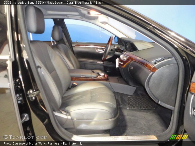 Capri Blue Metallic / Black 2008 Mercedes-Benz S 550 4Matic Sedan