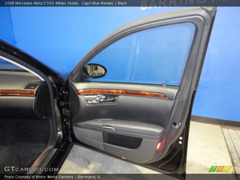 Capri Blue Metallic / Black 2008 Mercedes-Benz S 550 4Matic Sedan