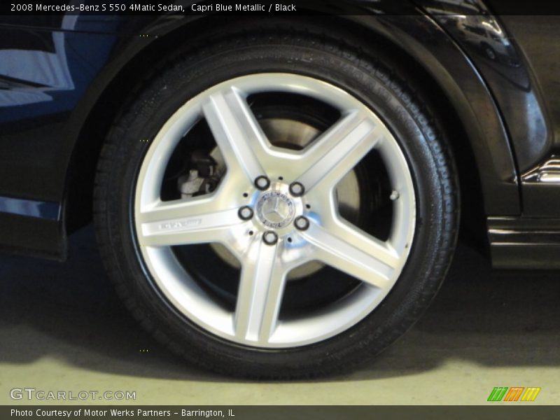 Capri Blue Metallic / Black 2008 Mercedes-Benz S 550 4Matic Sedan