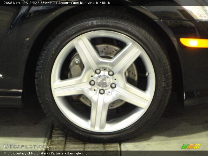 Capri Blue Metallic / Black 2008 Mercedes-Benz S 550 4Matic Sedan