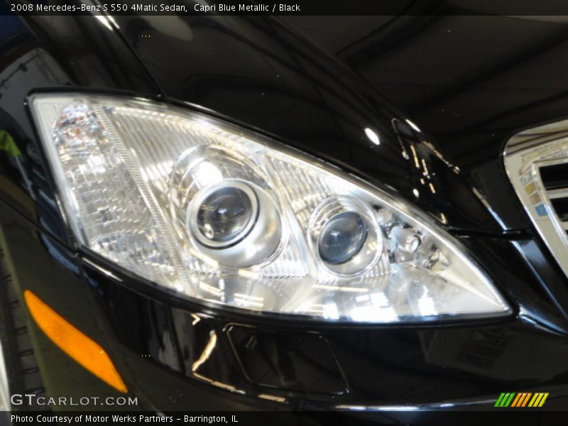 Capri Blue Metallic / Black 2008 Mercedes-Benz S 550 4Matic Sedan