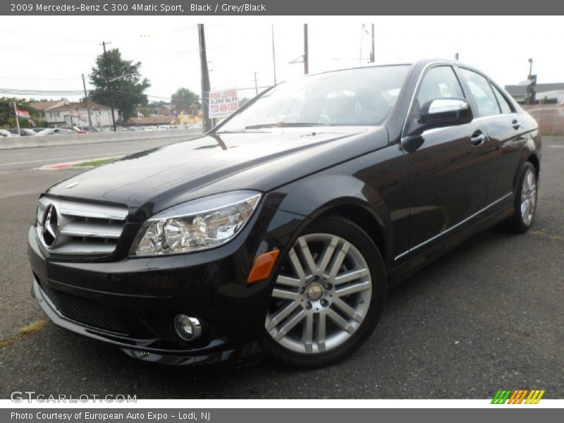 Black / Grey/Black 2009 Mercedes-Benz C 300 4Matic Sport