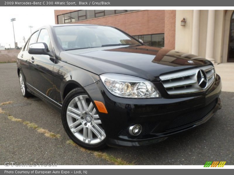 Black / Grey/Black 2009 Mercedes-Benz C 300 4Matic Sport