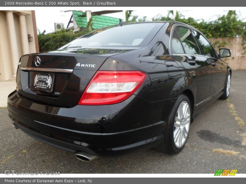 Black / Grey/Black 2009 Mercedes-Benz C 300 4Matic Sport