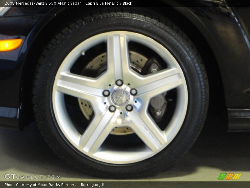 Capri Blue Metallic / Black 2008 Mercedes-Benz S 550 4Matic Sedan