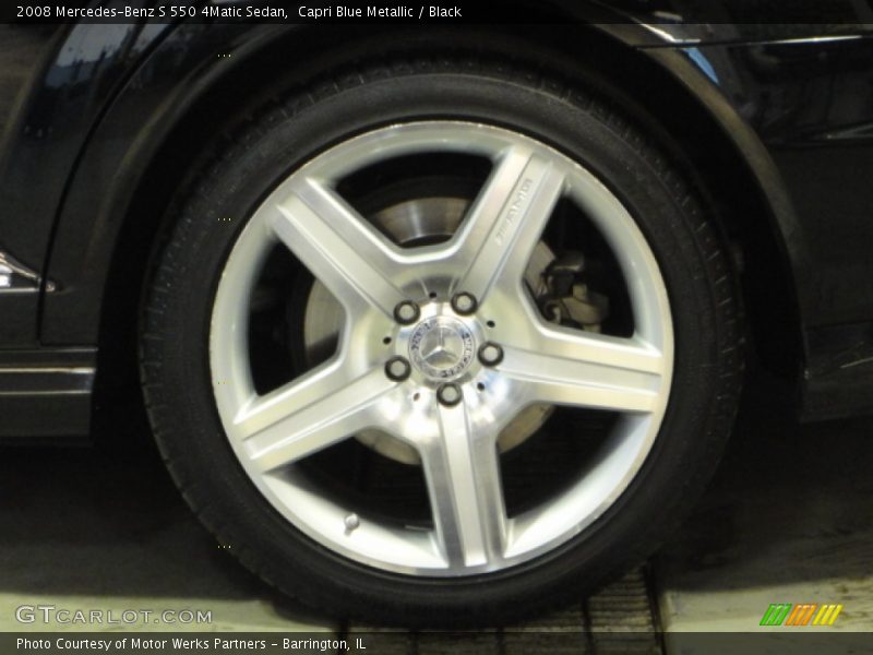 Capri Blue Metallic / Black 2008 Mercedes-Benz S 550 4Matic Sedan