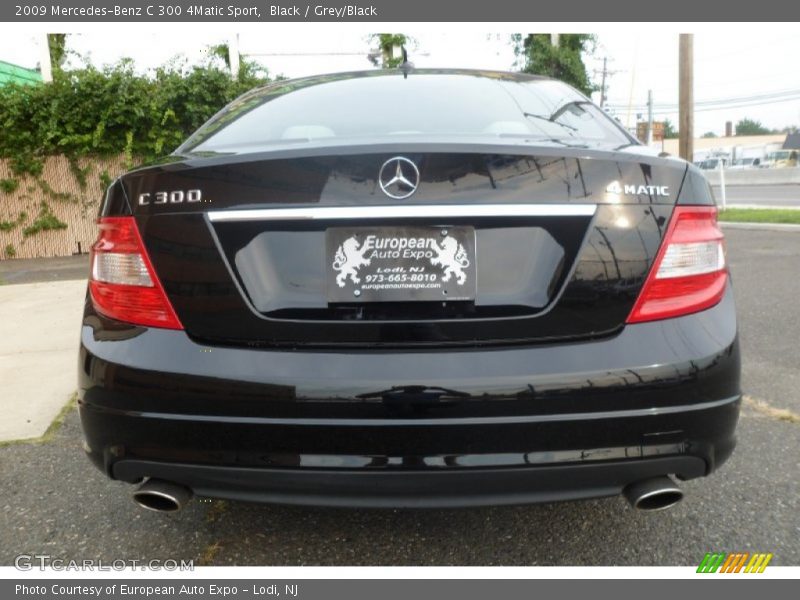 Black / Grey/Black 2009 Mercedes-Benz C 300 4Matic Sport