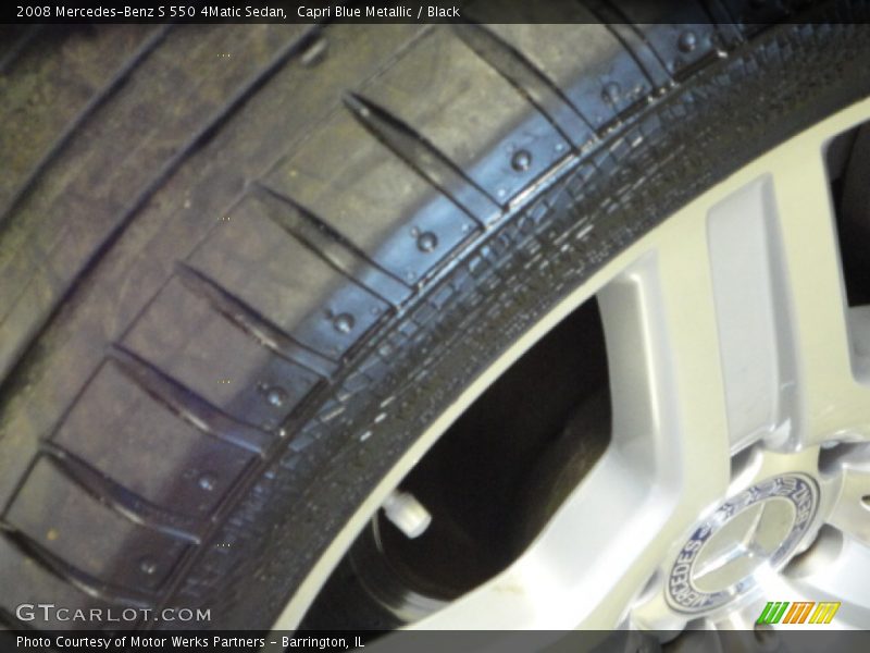 Capri Blue Metallic / Black 2008 Mercedes-Benz S 550 4Matic Sedan