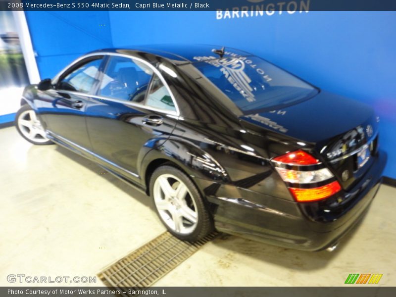 Capri Blue Metallic / Black 2008 Mercedes-Benz S 550 4Matic Sedan
