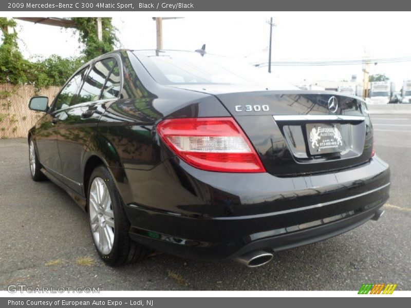 Black / Grey/Black 2009 Mercedes-Benz C 300 4Matic Sport