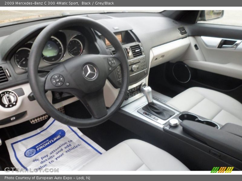 Black / Grey/Black 2009 Mercedes-Benz C 300 4Matic Sport