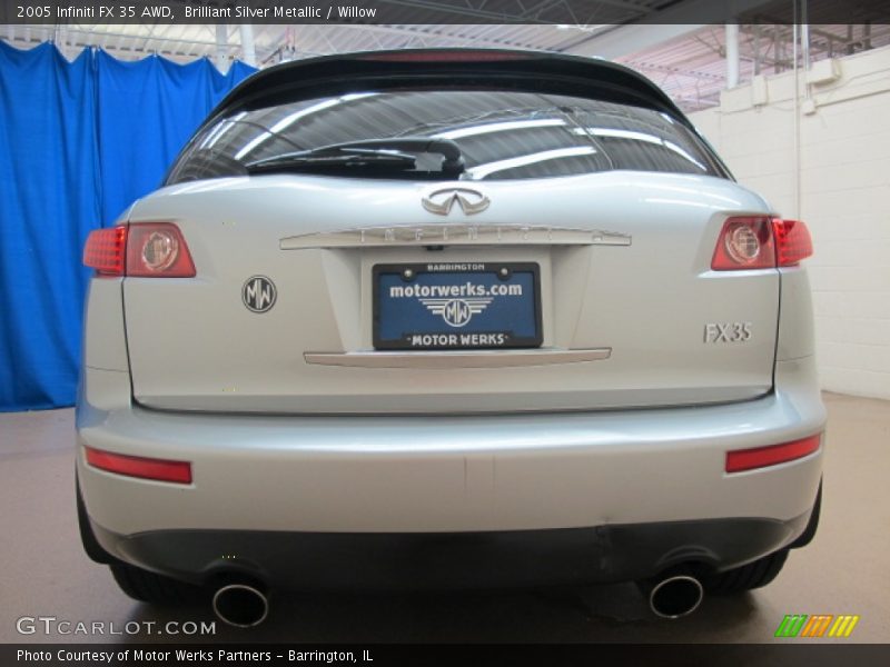 Brilliant Silver Metallic / Willow 2005 Infiniti FX 35 AWD