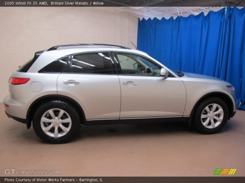 Brilliant Silver Metallic / Willow 2005 Infiniti FX 35 AWD