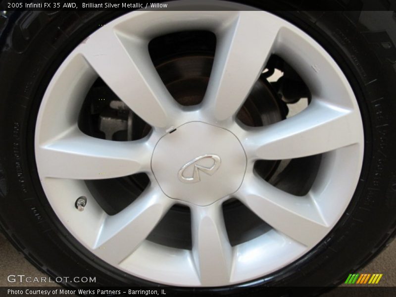Brilliant Silver Metallic / Willow 2005 Infiniti FX 35 AWD