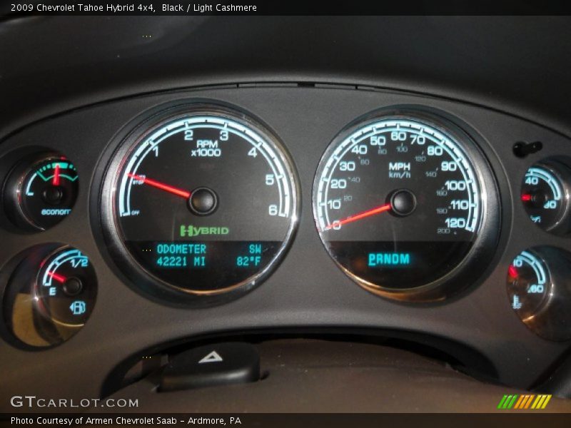 Black / Light Cashmere 2009 Chevrolet Tahoe Hybrid 4x4