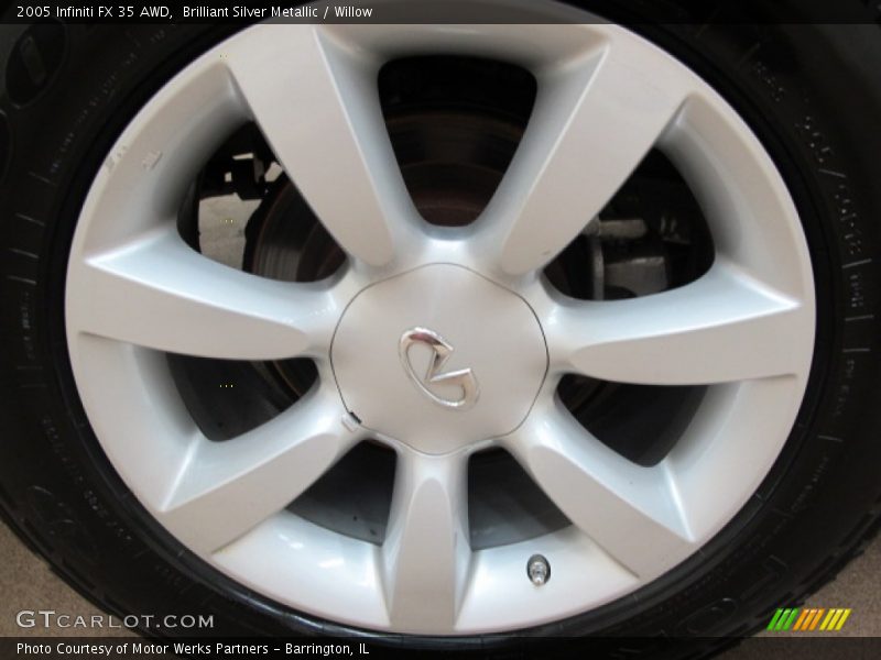 Brilliant Silver Metallic / Willow 2005 Infiniti FX 35 AWD