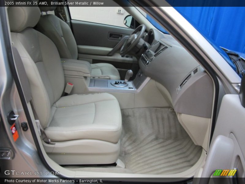 Brilliant Silver Metallic / Willow 2005 Infiniti FX 35 AWD