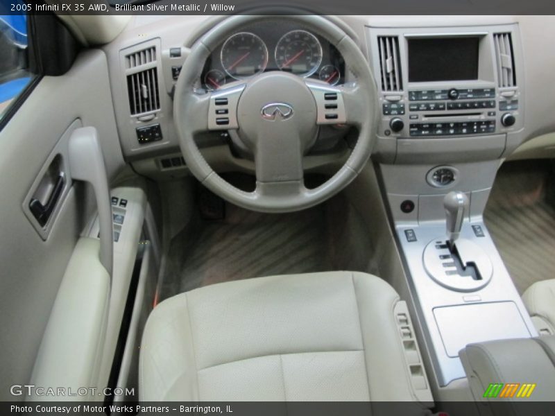 Brilliant Silver Metallic / Willow 2005 Infiniti FX 35 AWD