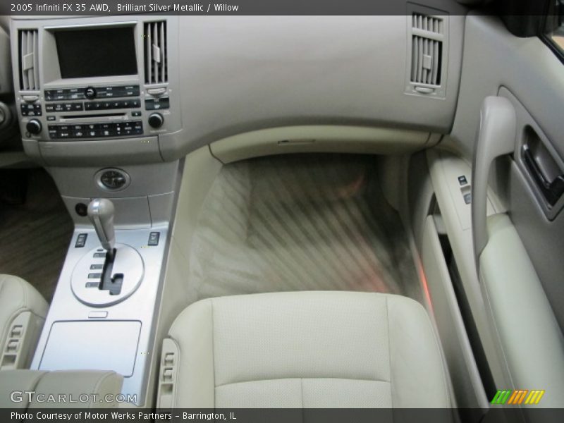 Brilliant Silver Metallic / Willow 2005 Infiniti FX 35 AWD