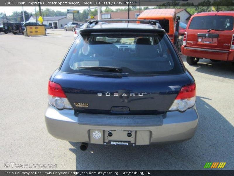 Regal Blue Pearl / Gray Tricot 2005 Subaru Impreza Outback Sport Wagon