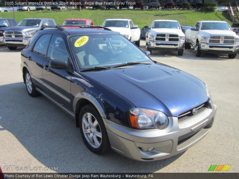 Regal Blue Pearl / Gray Tricot 2005 Subaru Impreza Outback Sport Wagon