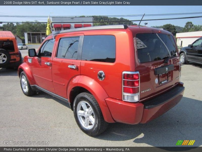 Sunburst Orange Pearl / Dark Slate Gray/Light Slate Gray 2008 Dodge Nitro SXT 4x4
