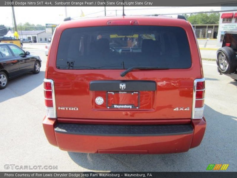 Sunburst Orange Pearl / Dark Slate Gray/Light Slate Gray 2008 Dodge Nitro SXT 4x4