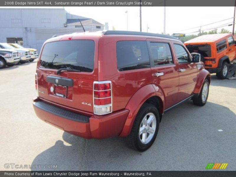 Sunburst Orange Pearl / Dark Slate Gray/Light Slate Gray 2008 Dodge Nitro SXT 4x4