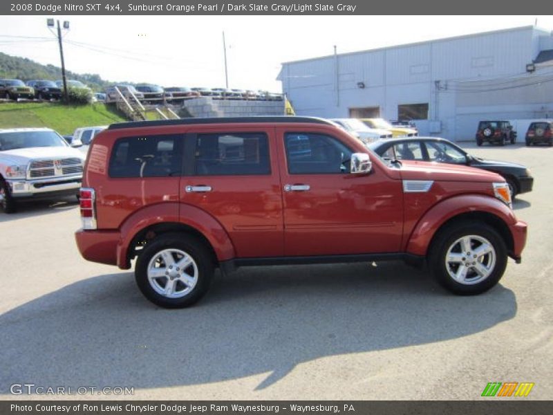 Sunburst Orange Pearl / Dark Slate Gray/Light Slate Gray 2008 Dodge Nitro SXT 4x4