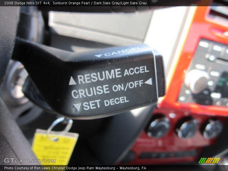 Sunburst Orange Pearl / Dark Slate Gray/Light Slate Gray 2008 Dodge Nitro SXT 4x4