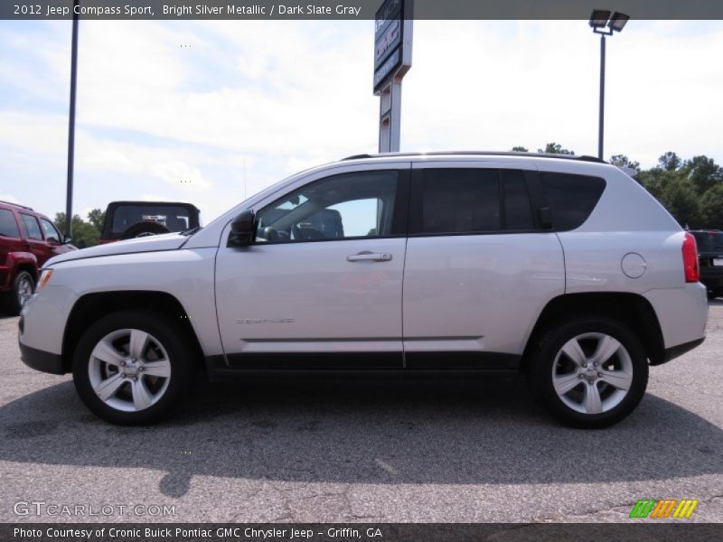Bright Silver Metallic / Dark Slate Gray 2012 Jeep Compass Sport