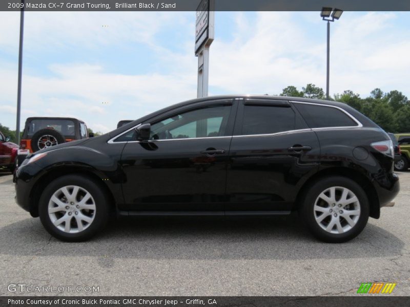 Brilliant Black / Sand 2009 Mazda CX-7 Grand Touring