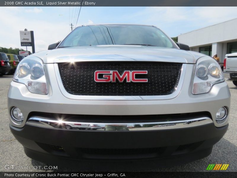 Liquid Silver Metallic / Ebony 2008 GMC Acadia SLE