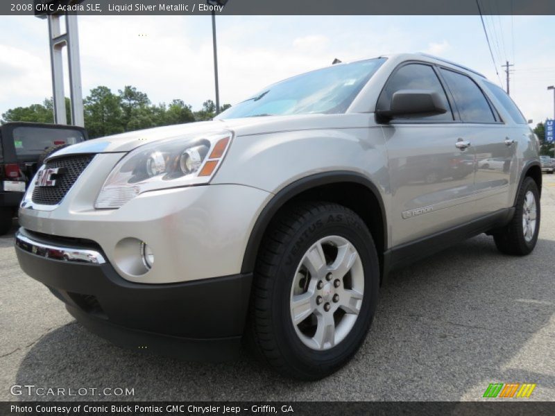 Liquid Silver Metallic / Ebony 2008 GMC Acadia SLE